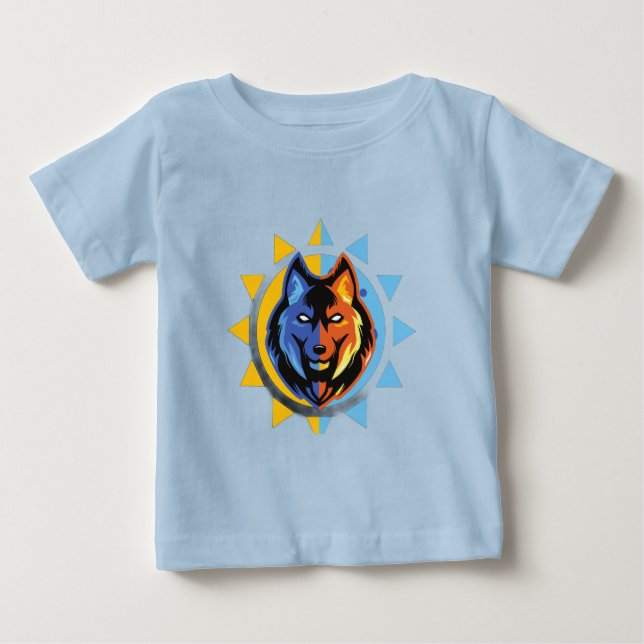 Cute Wolf Baby T-Shirt (Framsida)