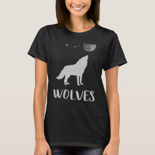 Cute Wolfs Tribal Wolfs Animal Måne Natt Women T Shirt