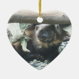 Cute Wolverine Julgransprydnad Keramik