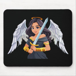 Cute woman Angel's with open wings and sword Musmatta