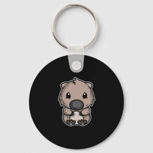 Cute Wombat Animal Gift Nyckelring