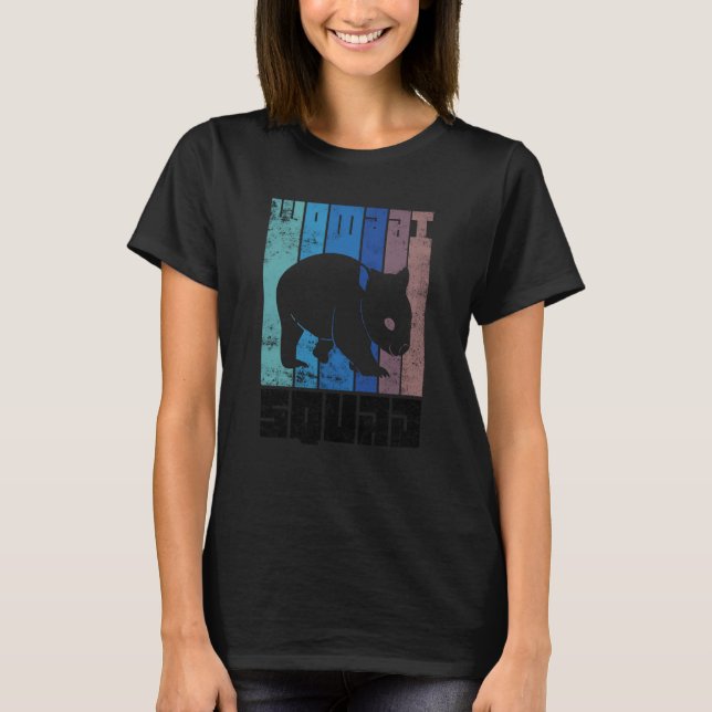 Cute Wombat Squad Wilderness Rodent T Shirt (Framsida)