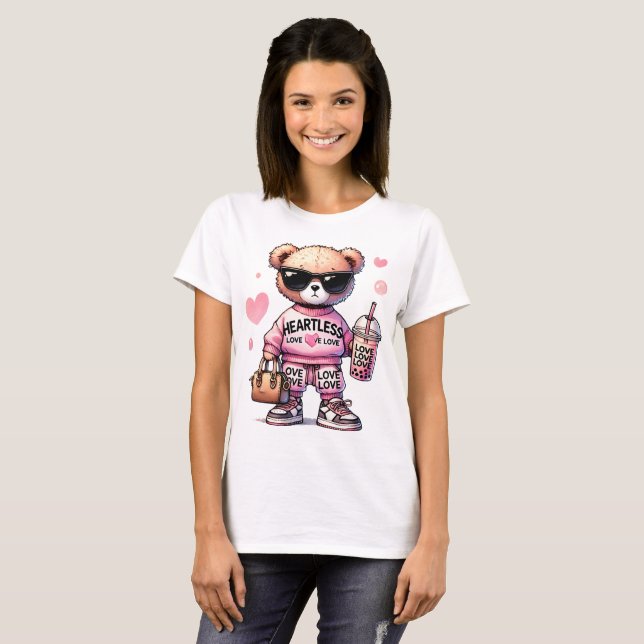 Cute Women's Bear T-shirt (Hel framsida)