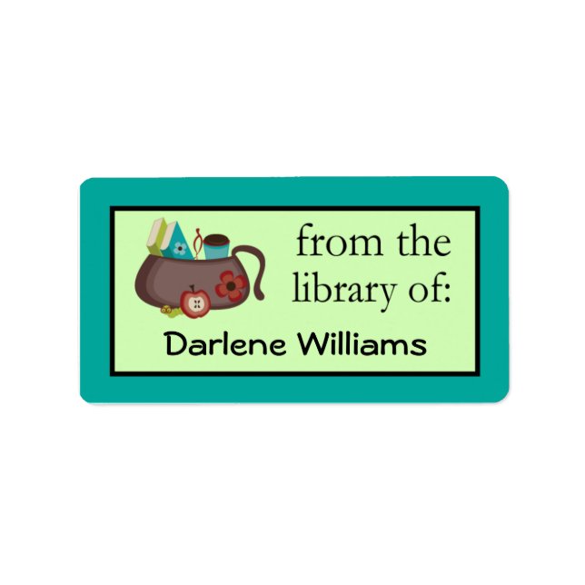 Cute Womens Personlig Bookplate Stickers Gift Adressetikett (Framsidan)