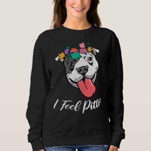Cute Womens Pitbull Pit Bull Älskare I Feel Pittie T Shirt