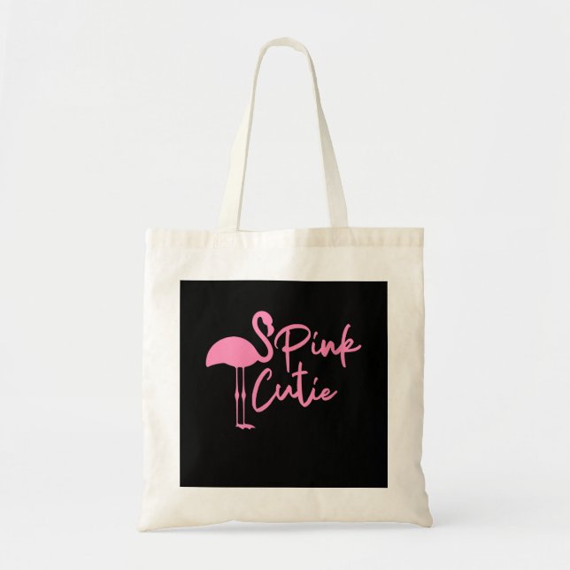 Cute Womens Rosa Flamingo | Rosa Cute | Flamingo Tygkasse (Framsidan)