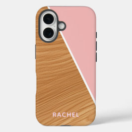 Cute Wood and Pink Personalized 