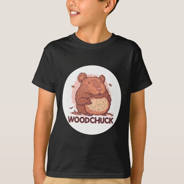 Cute Woodchuck Costume for Charming Animals Älskar T Shirt (Framsida)