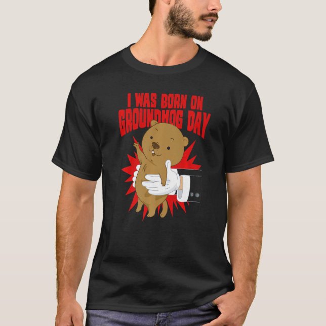 Cute Woodchuck Groundhog Day T Shirt (Framsida)