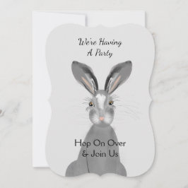 Cute Woodland Animal Bunny Rabbit Peronalised Inbjudningar