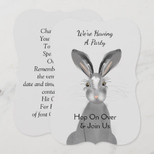 Cute Woodland Animal Bunny Rabbit Peronalised Inbjudningar