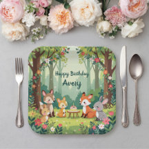Cute Woodland Animal Child Bird Day