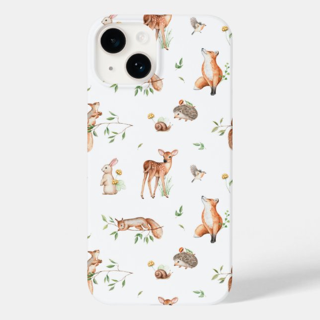 Cute Woodland Animal Friends Mönster (Baksida)
