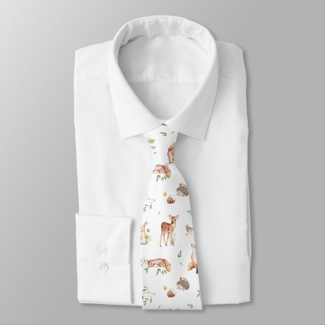 Cute Woodland Animal Friends Mönster Slips (Bunden)
