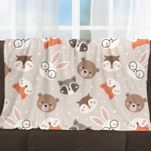 Cute Woodland Animal Kids Mönster