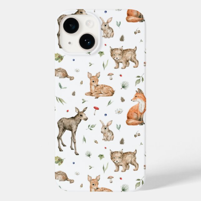 Cute Woodland Animal Mönster (Baksida)