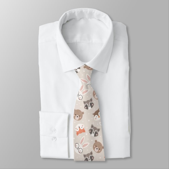Cute Woodland Animal Mönster Slips (Bunden)