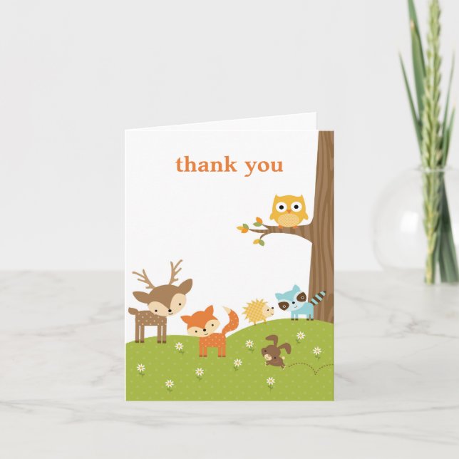 Cute Woodland Animal Tack Cards (Framsida)
