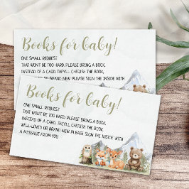 Cute Woodland Animals Baby Shower Boy Tilläggskort