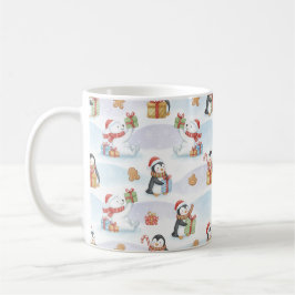 Cute Woodland Animals ChristmasPattern Holiday Mug Kaffemugg