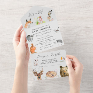 Cute Woodland Animals Det är en pojkvän-babyskor