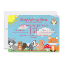 Cute Woodland Animals Gult Sol