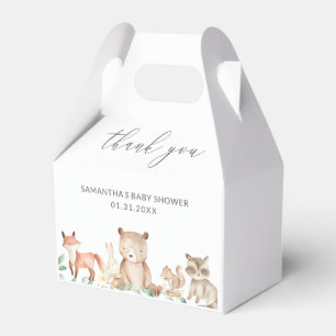 Cute Woodland Animals Kön Neutral Baby Shower Presentaskar