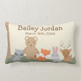 Cute Woodland Animals Lumbar Pillow Lumbarkudde
