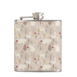 Cute Woodland Animals Nordic Mönster jul Fickplunta