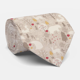 Cute Woodland Animals Nordic Mönster jul Slips
