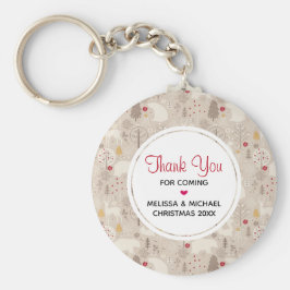 Cute Woodland Animals Nordic Mönster Tack Nyckelring