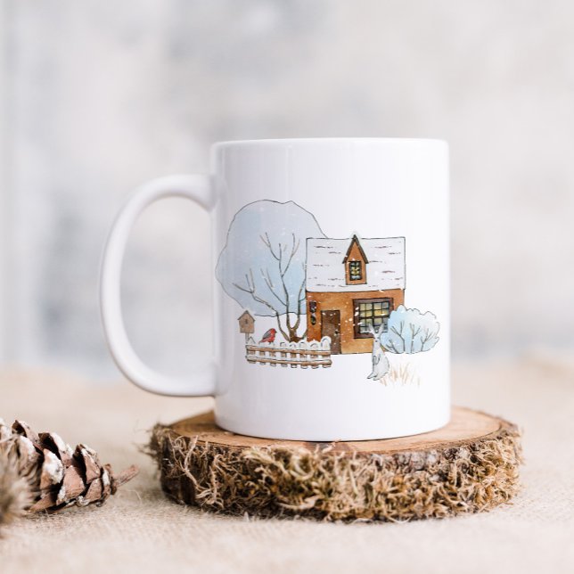 Cute Woodland Animals och julhuset Mugg (Skapare uppladdad)