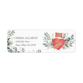 Cute Woodland Animals Rustic Boho Returadress Returadress Etikett