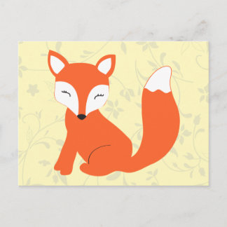 Cute Woodland Baby Fox Vykort