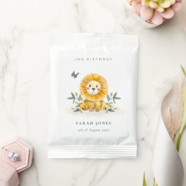 Cute Woodland Baby Lejon Foliage Valfri ålder Föde