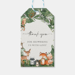 Cute Woodland Baby Shower Gift-Märkre Presentetikett