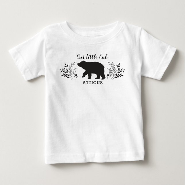 Cute Woodland Bear Unge T Shirt (Framsida)