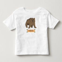 Cute Woodland Brown Bear Unge T Shirt