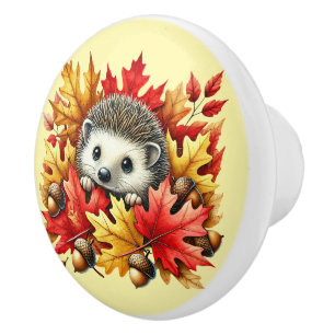 Cute woodland djur älskare hedgehog knopp
