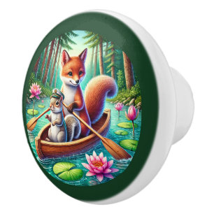 Cute woodland djur älskare knopp