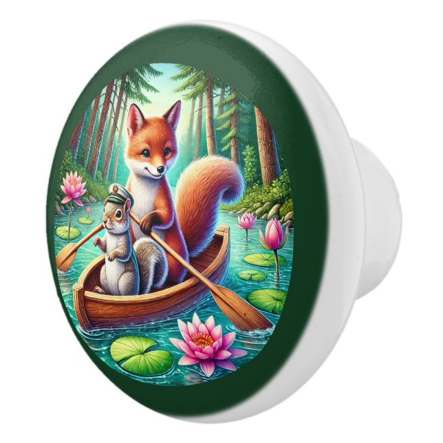 Cute woodland djur älskare knopp (Höger)