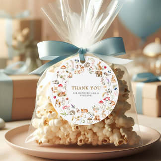 Cute Woodland Forest Animals Baby Shower Gåvor Etiketter