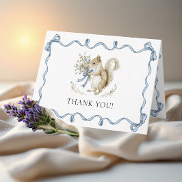 Cute Woodland Forest Squirrel Baby Shower Tack Kort
