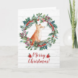 Cute Woodland Fox jul jul Kort