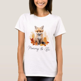 Cute Woodland Fox Mamma som ska T Shirt