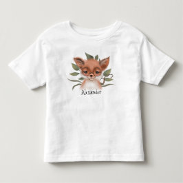 Cute Woodland Fox med Namn T Shirt