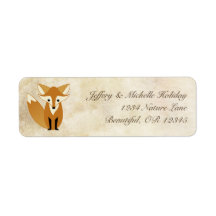 Cute Woodland Fox med naturgrunge bakgrunden