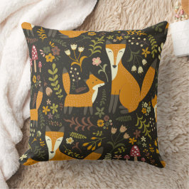 Cute Woodland Fox Mönster Bedroom eller Nursery Kudde