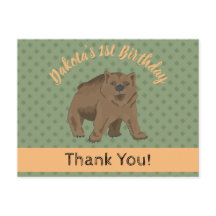 Cute Woodland Grizzly Bear Unge Tack