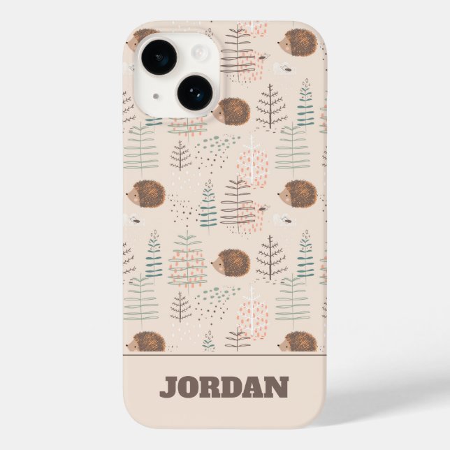 Cute Woodland Hedgehog Mönster (Baksida)